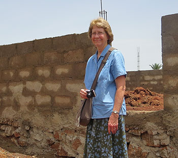 Loy Baxter at church construction site