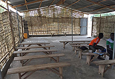 Interior of the repaired church