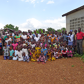 Congregation Outside of Piladjoua Church