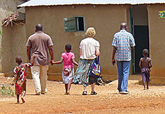 People Walking from Church to Pastor Sato's House