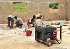 Roof trusses must be welded together