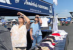 Linda and Loy have a moment to watch the airshow