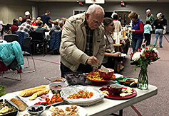 A table full of savory and sweet snacks - yum