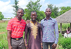 Koffi with Kodjo and Sylvestre, who teach when Koffi is away