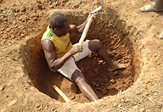 The entire well was dug by hand